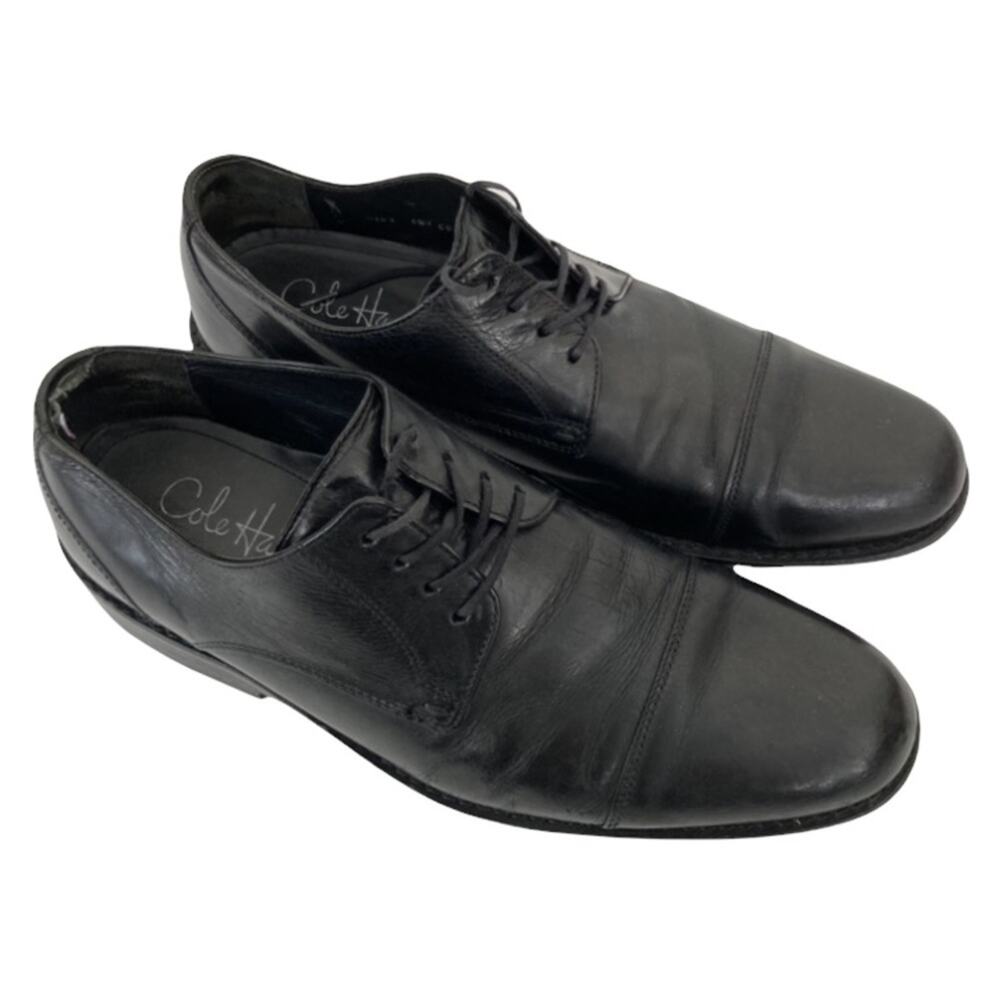 Cole Haan Black Leather Loafers Dress Shoes Sz 9.5
